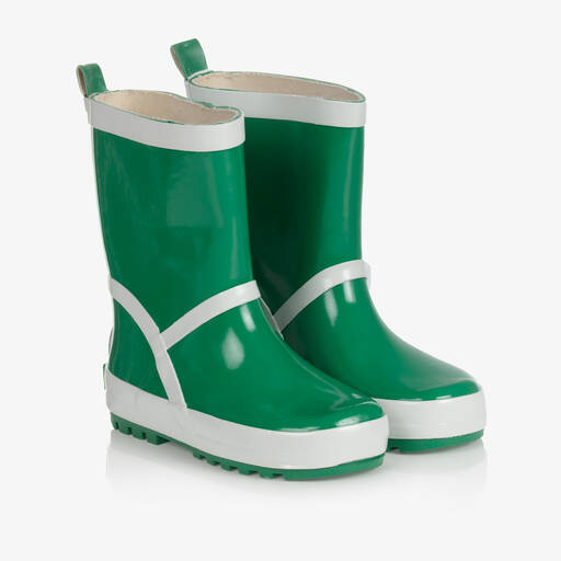 Playshoes-Green Reflective Rain Boots | Childrensalon Outlet