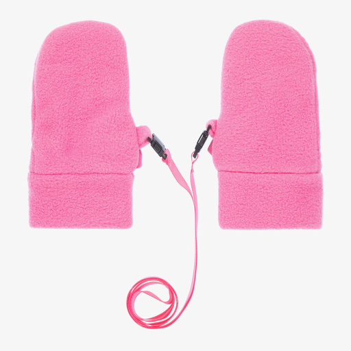Playshoes-Pink Fleece Baby Mittens | Childrensalon Outlet