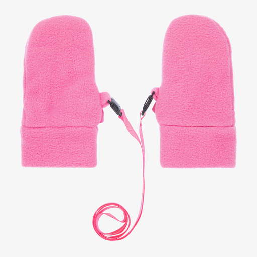 Playshoes-Rosa Baby-Fäustlinge aus Fleece | Childrensalon Outlet