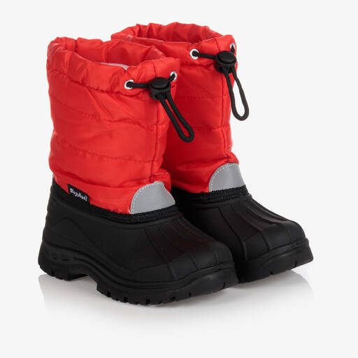 Playshoes-Red & Black Snow Boots | Childrensalon Outlet