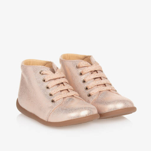Pom d'Api-Girls Blush Shimmer Walker Boots | Childrensalon Outlet