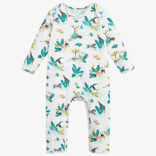 Powell Craft-Baby White Cotton Romper | Childrensalon Outlet