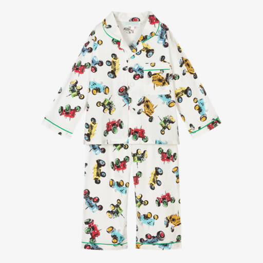 Powell Craft-Boys Tractor Cotton Pyjamas | Childrensalon Outlet