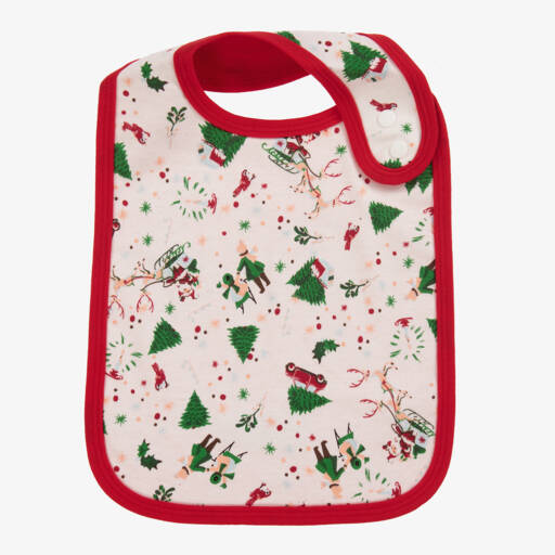 Powell Craft-Christmas Santa Print Bib | Childrensalon Outlet