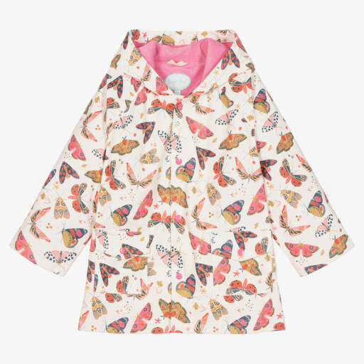 Powell Craft-Розовый плащ с капюшоном и бабочками для девочек | Childrensalon Outlet