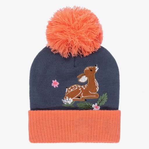 Powell Craft-Bonnet marine à pompon Fille | Childrensalon Outlet