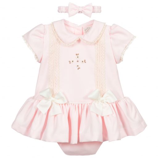 Pretty Originals-Комплект с платьем цвета слоновой кости и розового цвета  | Childrensalon Outlet
