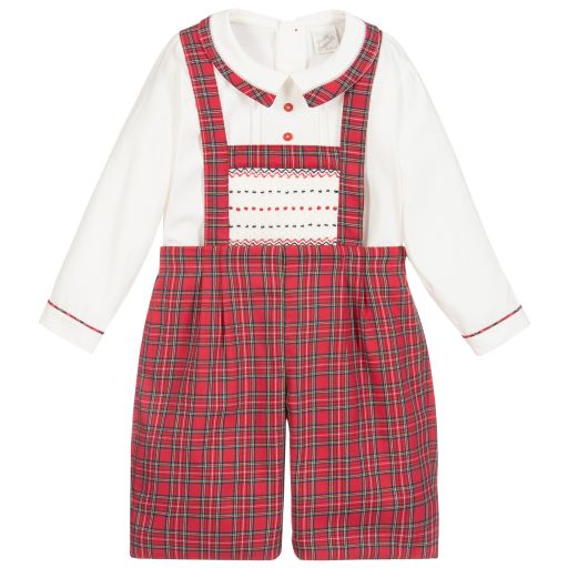 Pretty Originals-Shorts mit roten Schottenkaros | Childrensalon Outlet