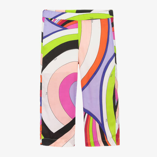 PUCCI-بنطلون فيسكوز بطبعة ملونة للبنات | Childrensalon Outlet