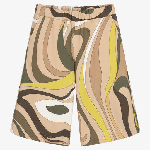 PUCCI-Teen Girls Beige Marmo Cotton Shorts | Childrensalon Outlet