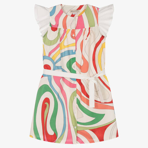 PUCCI-Rosa Teen Marmo Baumwollkleid | Childrensalon Outlet