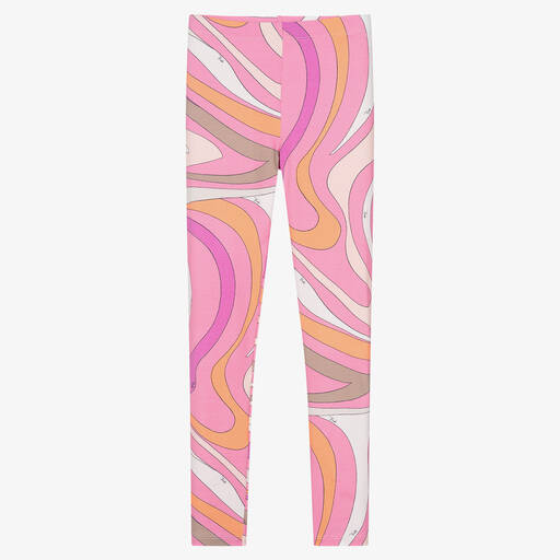 PUCCI-Teen Girls Pink Marmo Cotton Leggings | Childrensalon Outlet