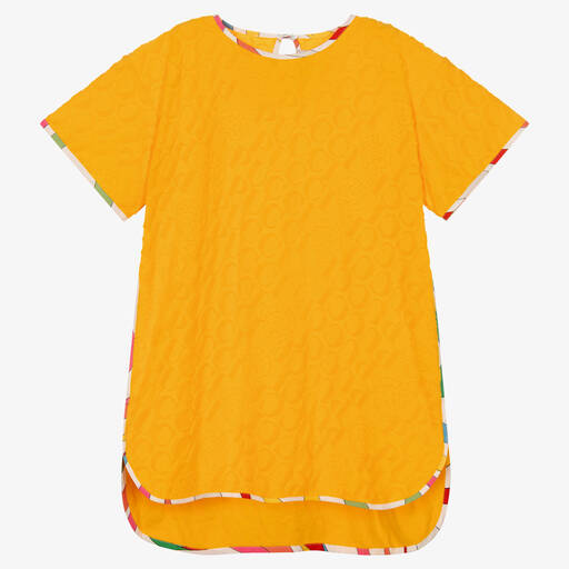 PUCCI-Желтое платье с принтом Marmo | Childrensalon Outlet