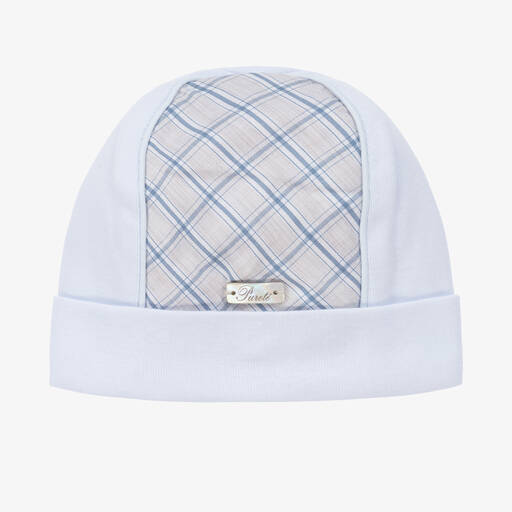 Pureté Du... Bébé-Baby Boys Blue Cotton Hat | Childrensalon Outlet