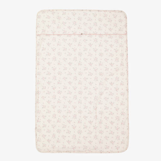 Pureté Du... Bébé-Baby Girls Beige Floral Blanket (97cm) | Childrensalon Outlet