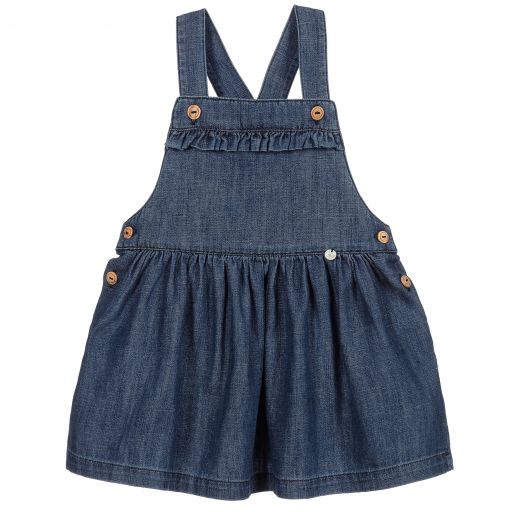 Pureté Du... Bébé-Blue Denim Pinafore Dress | Childrensalon Outlet