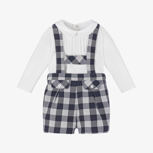 Pureté Du... Bébé-Boys Cotton Check Shorts Set | Childrensalon Outlet