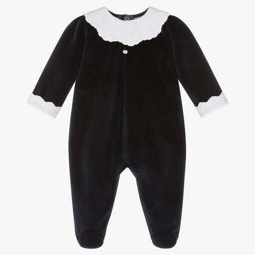 Pureté Du... Bébé-Синий велюровый комбинезон для девочек | Childrensalon Outlet