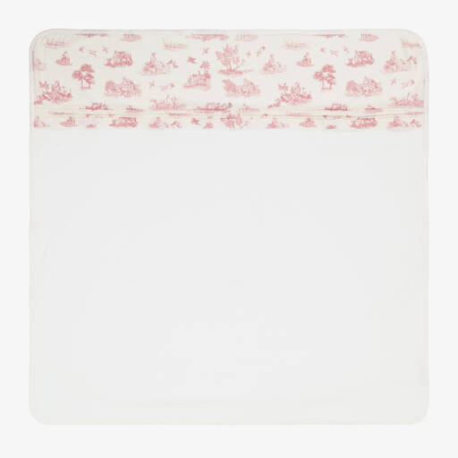 Pureté Du... Bébé-Girls Ivory and Pink Velour Blanket | Childrensalon Outlet