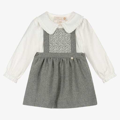 Pureté Du... Bébé-Кремовый топ и серая юбка для девочек | Childrensalon Outlet