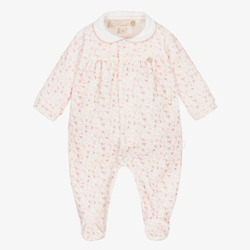 Pureté Du... Bébé-أفرول بيبي غرو بطبعة ورود قطن قطيفة لون زهري | Childrensalon Outlet