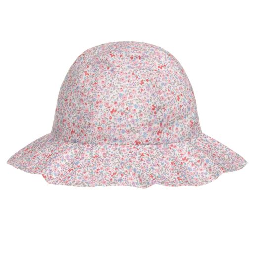 Pureté Du... Bébé-Girls Pink Floral Sun Hat | Childrensalon Outlet