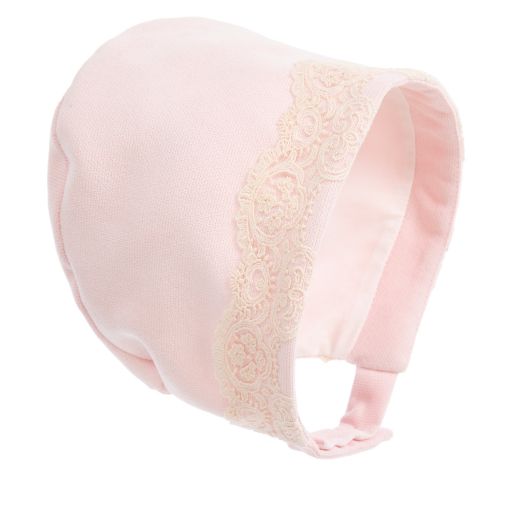 Pureté Du... Bébé-Girls Pink & Ivory Bonnet | Childrensalon Outlet