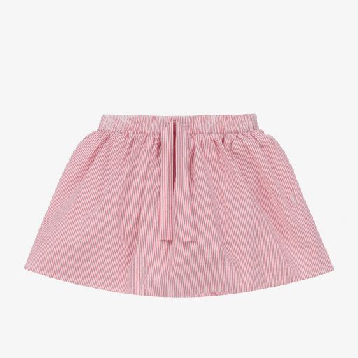 Pureté Du... Bébé-Girls Red Striped Cotton Skirt | Childrensalon Outlet