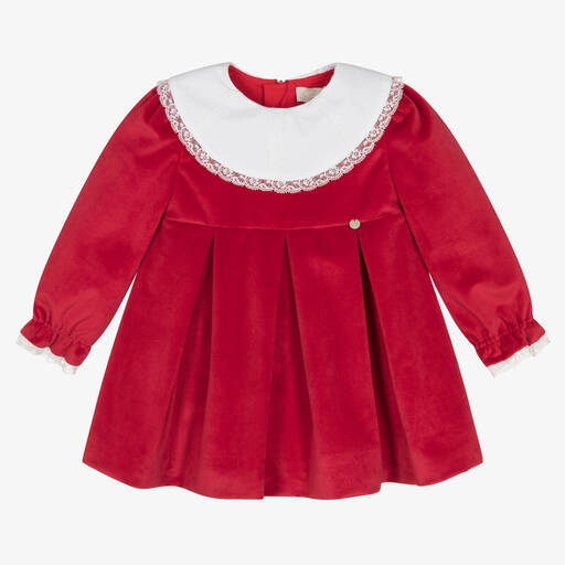 Pureté Du... Bébé-Rotes Samtkleid für Mädchen | Childrensalon Outlet