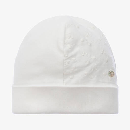Pureté Du... Bébé-Ivory Cotton Jersey Baby Hat | Childrensalon Outlet