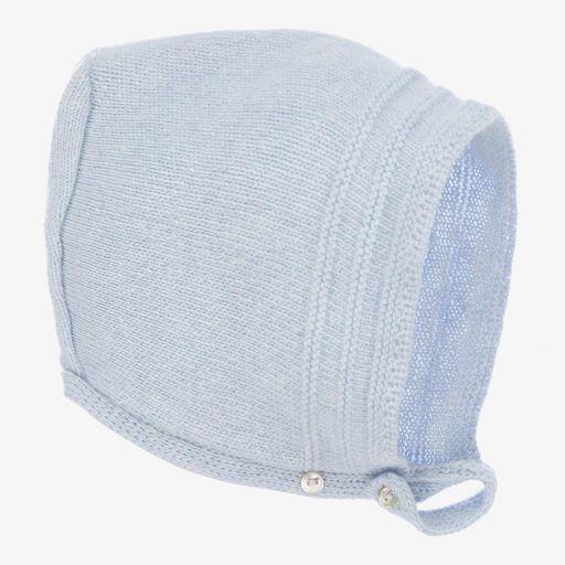 Pureté Du... Bébé-قبعة بونيه مزيج صوف محبوك لون أزرق باهت للأطفال | Childrensalon Outlet