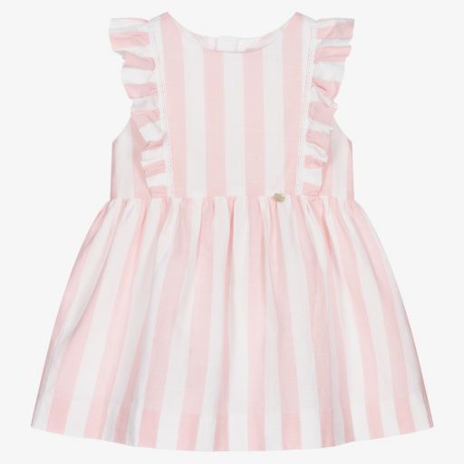 Pureté Du... Bébé-Pink & White Striped Dress | Childrensalon Outlet