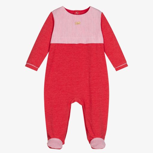 Pureté Du... Bébé-Red Cotton Jersey Babygrow | Childrensalon Outlet