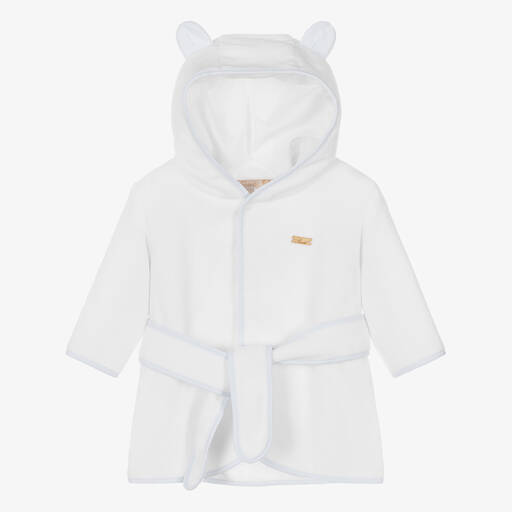 Pureté Du... Bébé-White Cotton Baby Bathrobe | Childrensalon Outlet