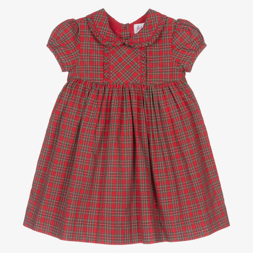 Rachel Riley-Baby Girls Red Tartan Dress  | Childrensalon Outlet