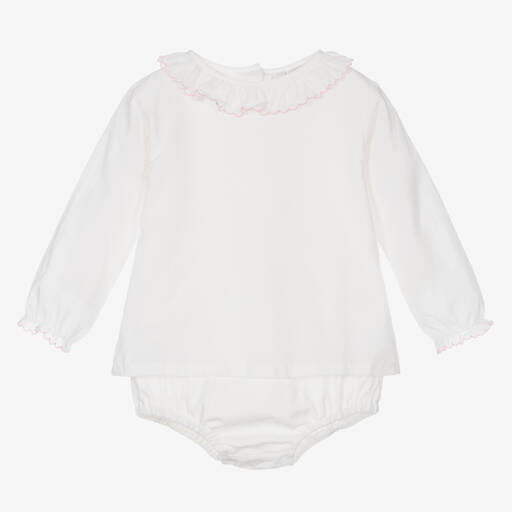 Rachel Riley-Body blouse blanc coton Fille | Childrensalon Outlet