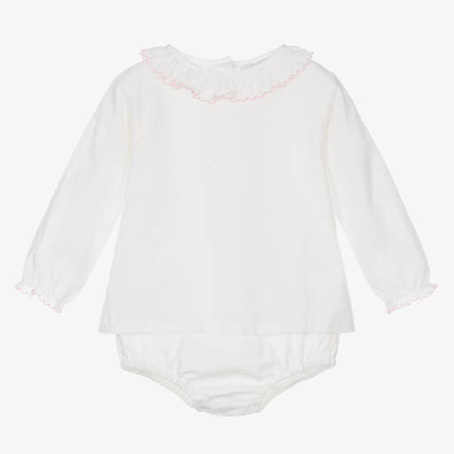 Rachel Riley-Baby Girls White Cotton Blouse | Childrensalon Outlet