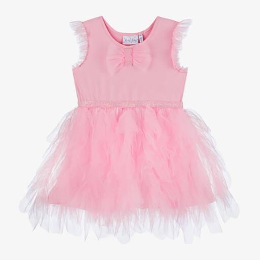 Rachel Riley-Girls Pink Tulle Party Dress | Childrensalon Outlet