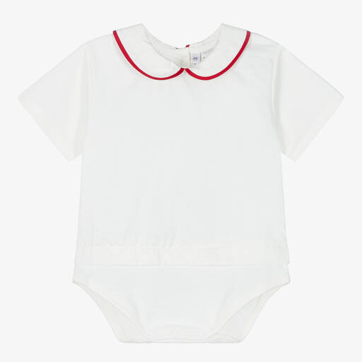 Rachel Riley-Ivory Cotton Bodysuit | Childrensalon Outlet
