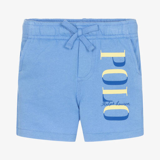 Ralph Lauren-Baby Boys Blue Cotton Logo Shorts | Childrensalon Outlet