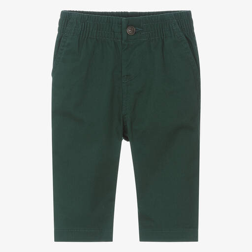 Ralph Lauren-Baby Boys Green Cotton Chino Trousers | Childrensalon Outlet