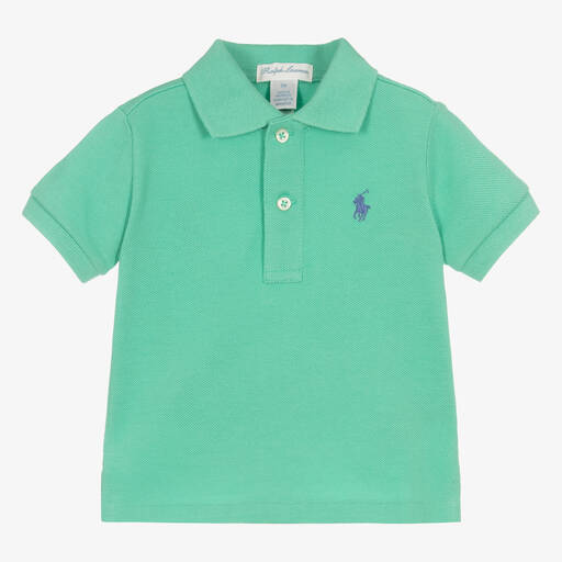 Ralph Lauren-Grünes Baumwoll-Poloshirt für Babys | Childrensalon Outlet