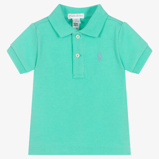 Ralph Lauren-Baby Boys Green Logo Polo Shirt  | Childrensalon Outlet