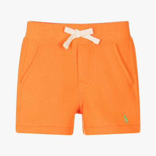 Ralph Lauren-Baby Boys Orange Cotton Shorts | Childrensalon Outlet