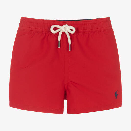 Ralph Lauren-Baby Boys Red Logo Swim Shorts | Childrensalon Outlet