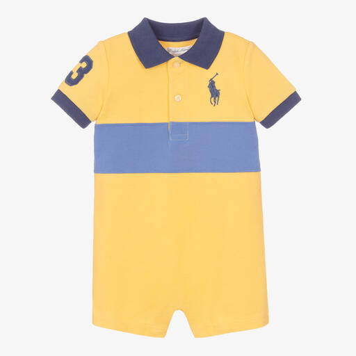 Ralph Lauren-Baby Boys Yellow Polo Shortie | Childrensalon Outlet