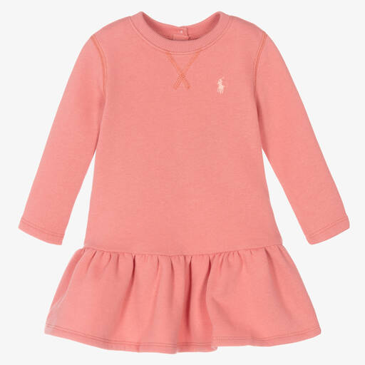 Ralph Lauren-Baby Girls Dusky Pink Dress | Childrensalon Outlet
