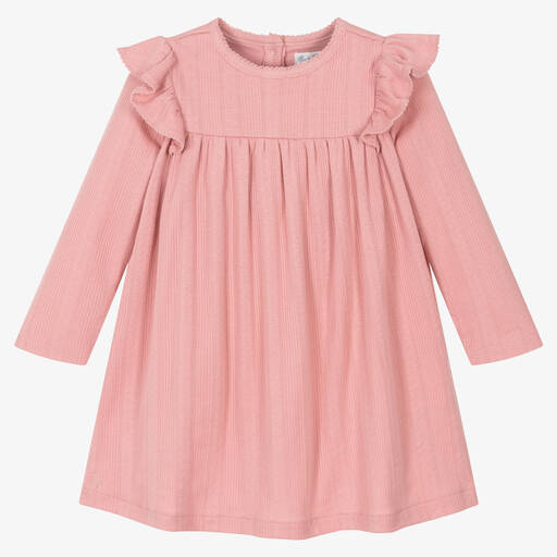 Ralph Lauren-Baby Girls Pink Cotton Jersey Dress | Childrensalon Outlet