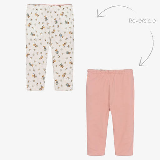 Ralph Lauren-Baby Girls Pink Reversible Trousers | Childrensalon Outlet