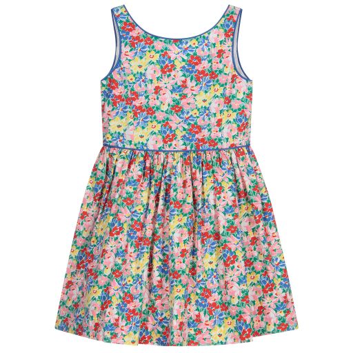 Polo Ralph Lauren-Blue Cotton Floral Dress | Childrensalon Outlet